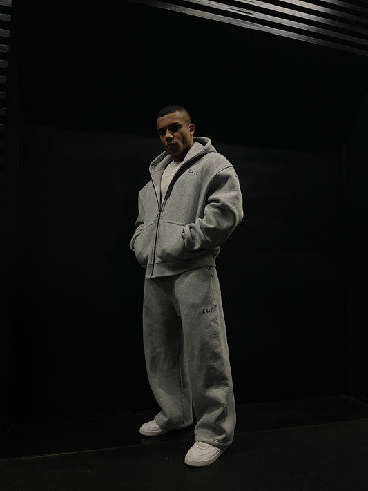 Light Grey Suit (Pants + Zip-up Hoodie)