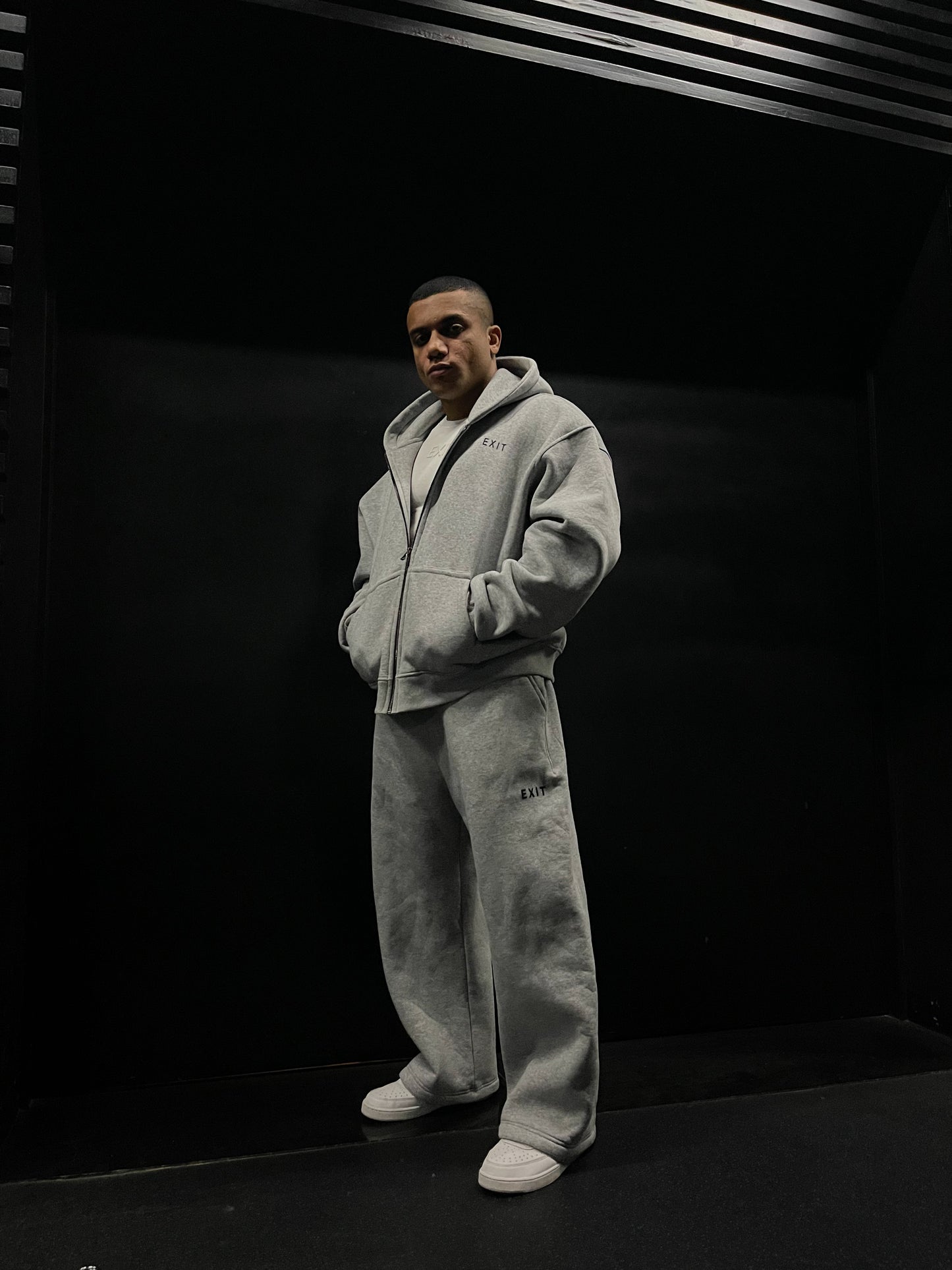 Zip Up Hoodie (Light Grey)