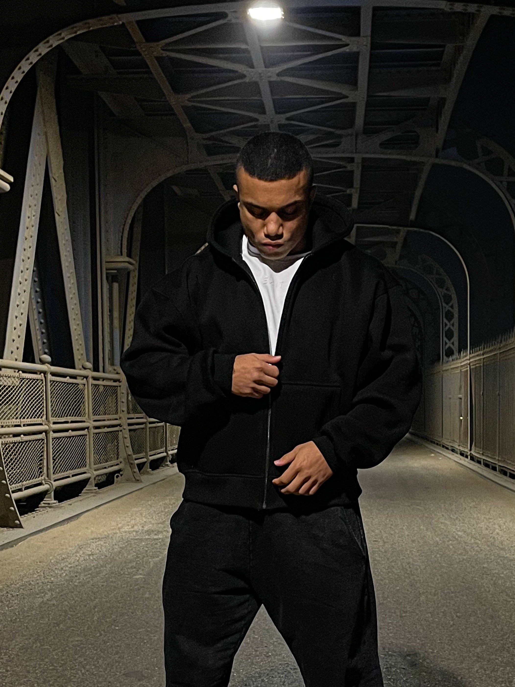Box-Fit Zip-Up Hoodie
