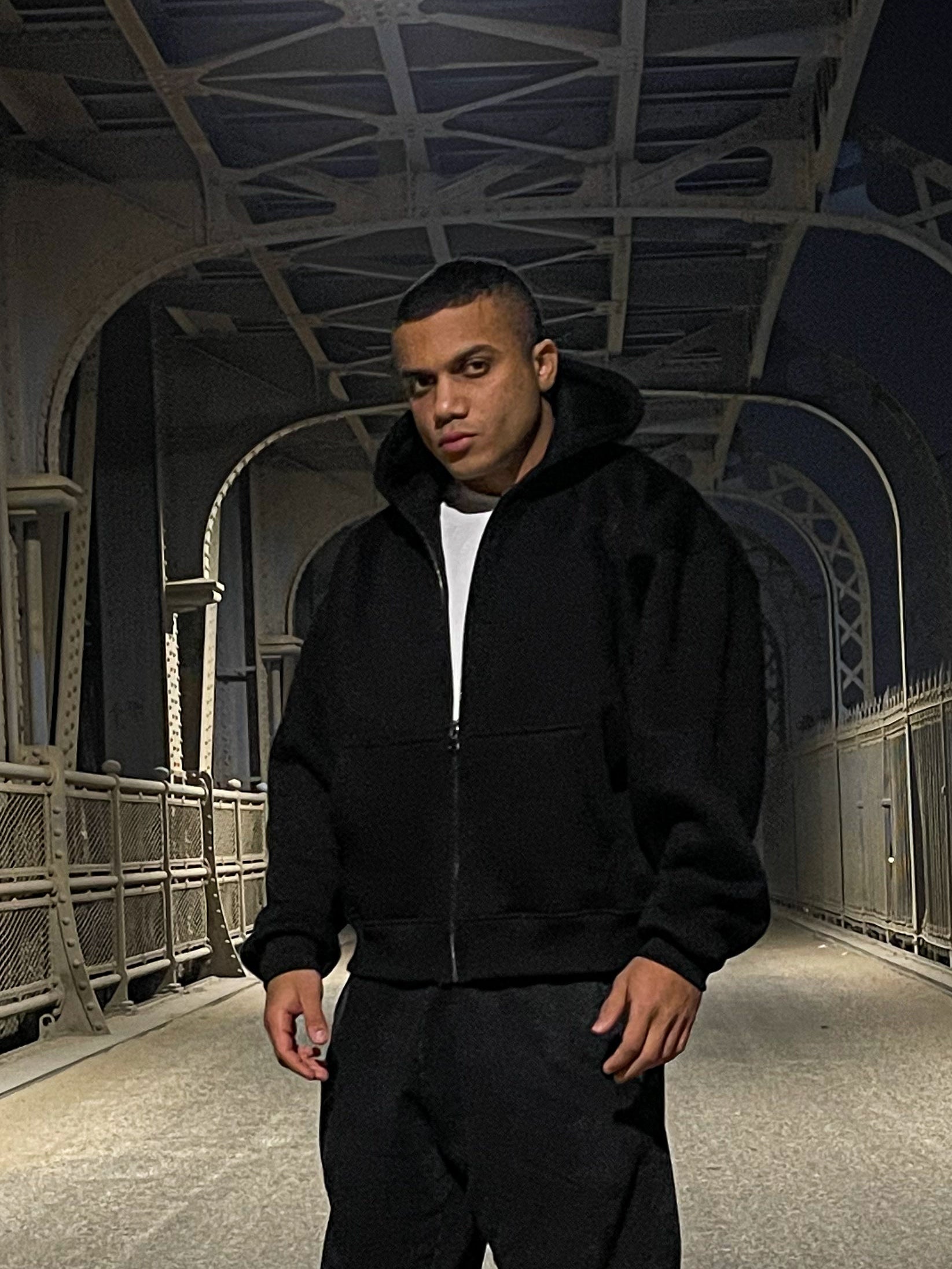 Box-Fit Zip-Up Hoodie