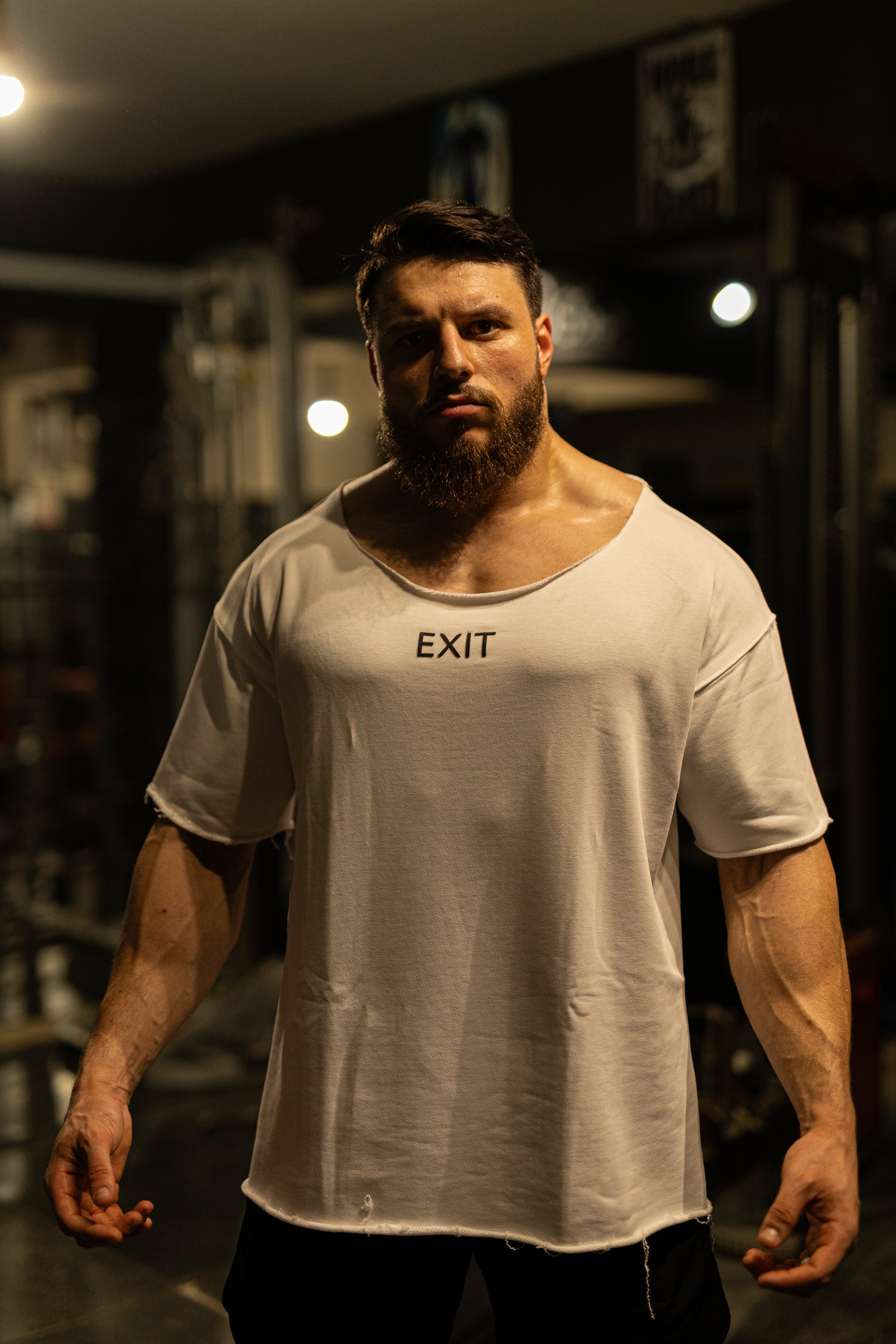 Oversized Wide Neck T-Shirt (White)