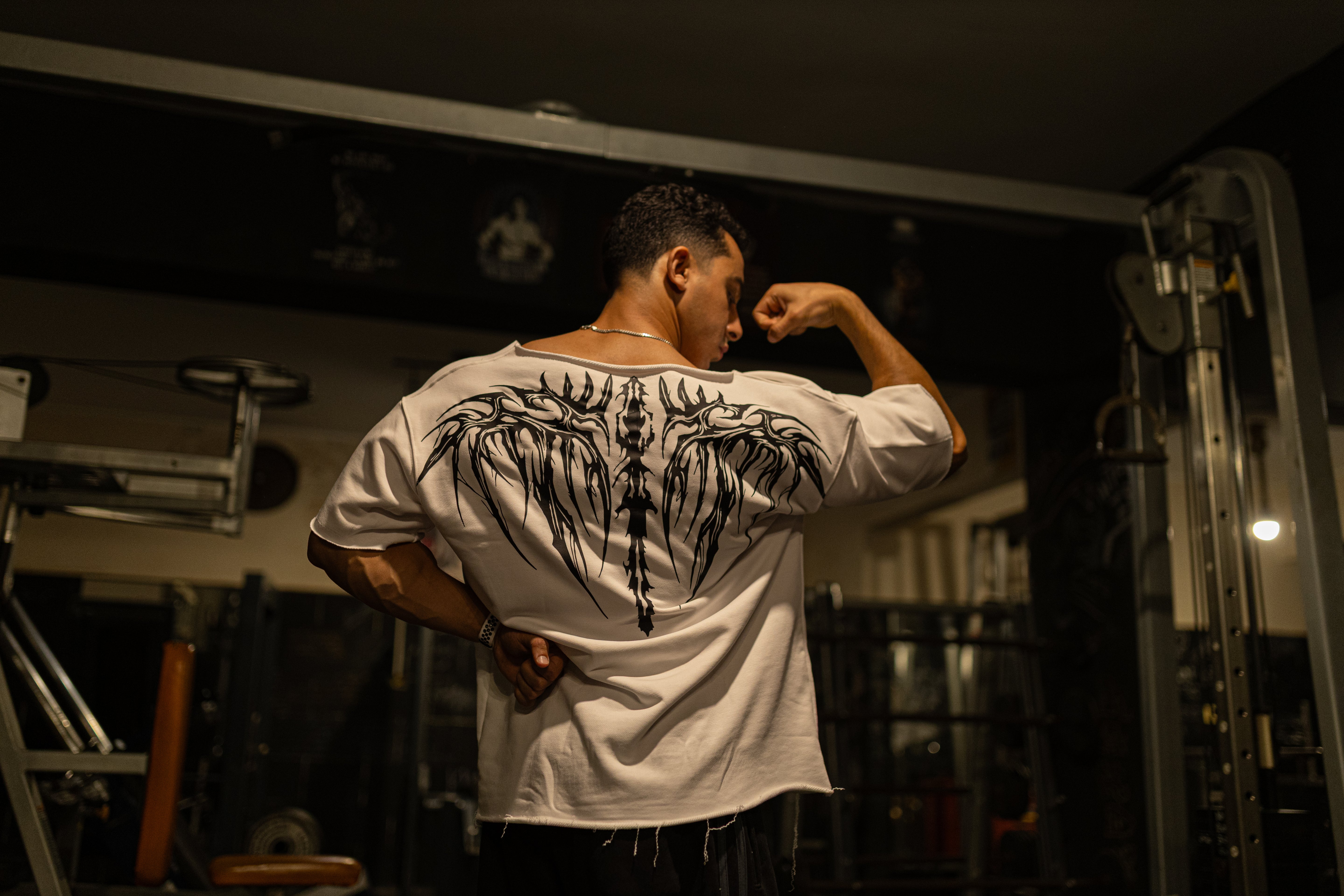 Oversized Wide Neck T-Shirt (White)